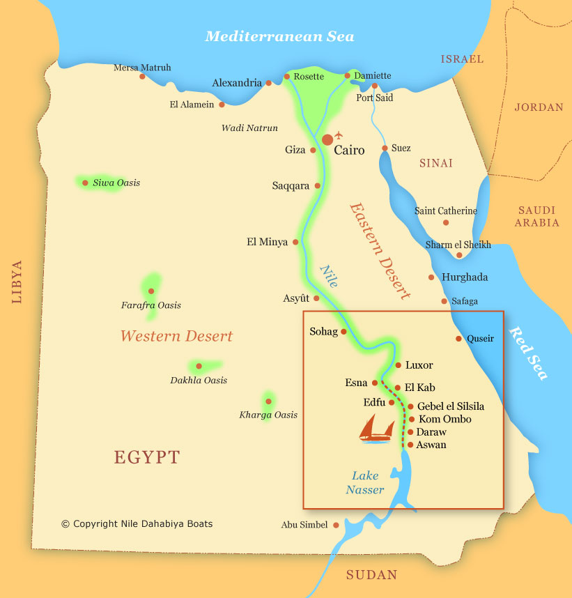 Movenpick MS Royal Lily Nile Cruise Map